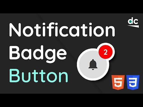Create an Icon Button with Notification Badge - Beginner's HTML & CSS Tutorial