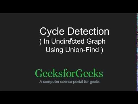 Union-Find Algorithm | Set 1 (Detect Cycle in an Undirected Graph) | GeeksforGeeks
