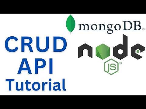 How to Build a CRUD API - Node, Express, MongoDB