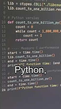 Use C in Python to get speed ⚡ without losing Python’s flexibility