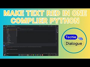 How to Make Text Red in One Compiler Python - Step-by-Step Guide [2025]