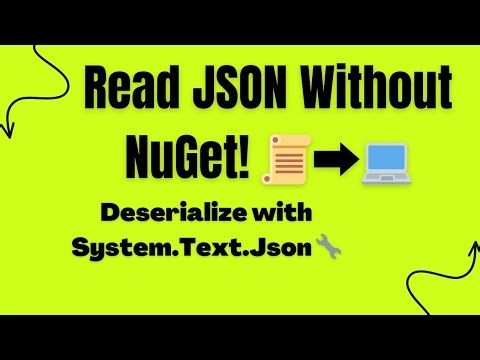 Read JSON in C# Without NuGet Packages! 📜➡️💻 Deserialize with System.Text.Json