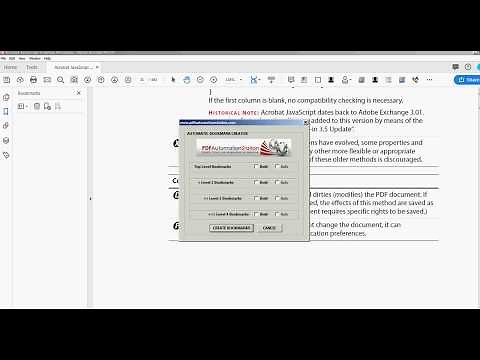 How To Make PDF Bookmarks Automatically