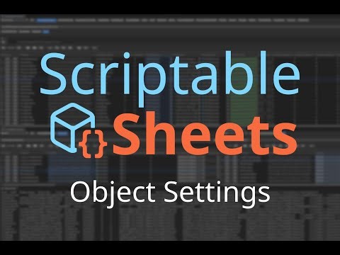 Scriptable Sheets: Object Settings
