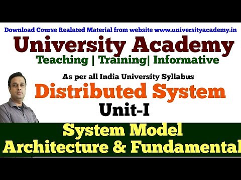 DS3:System model in Distributed system | architecture model | fundamental model
