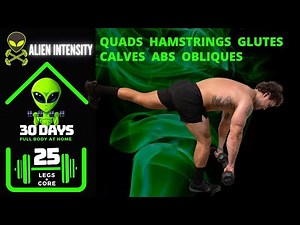Home Leg and Core Dumbbell Workout | 30 Days of Full Body Training At Home With Dumbbells - Day 25