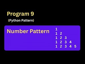 Number Pattern in Python | Easy For Loop Program | Self Coding Skills | Python Pattern