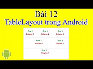 Bài 12: Tìm hiểu ViewGroup TableLayout trong Android - [Android Beginner]