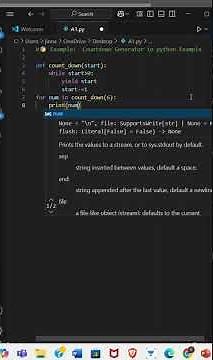 Countdown Generator in python Example