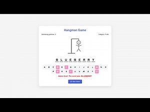 🎮 Build a Hangman Game with HTML, CSS & JavaScript | Beginner Web Development Tutorial
