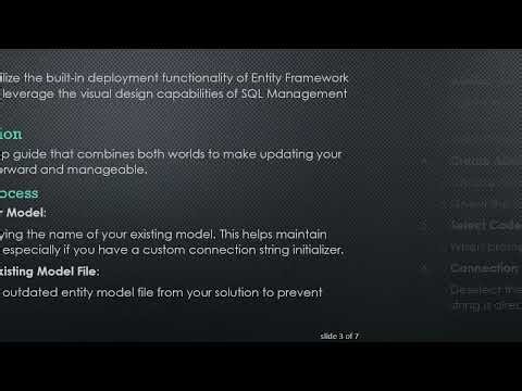 Mastering Entity Framework Code First Updates from Your Database