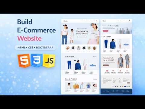 Build Complete E-Commerce Website with HTML CSS & Bootstrap JS | Step by Step