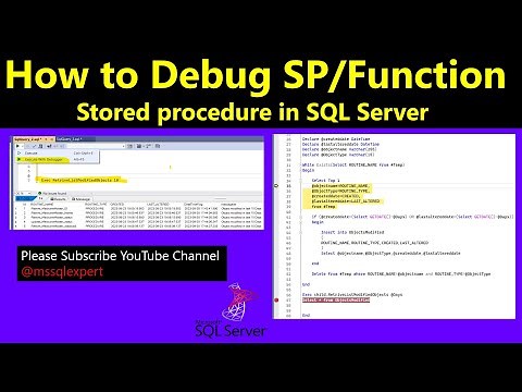 How to Debug Stored Procedure | debug stored procedure ssms | while loop in sql
