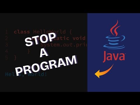 How to Stop a Program in Java 2025?