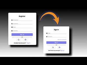 How To Create Login And Registration Form Using HTML CSS And JavaScript | JavaScript Project