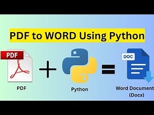 PDF to Word Using Python! | pdf2docx Tutorial (2026)