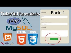 Formulario HTML y PHP (Guardar datos en Base de datos) parte 1