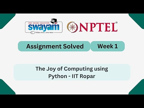 The Joy of Computing using Python Week 1 || NPTEL Answers || #nptel #nptel2025 #myswayam