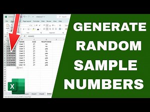 How to Generate RANDOM SAMPLE Numbers in Excel (Formula for Random Sample Generator)