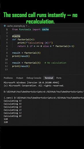 How to Cache Python Functions Safely #Python #PythonTips #PythonTricks #Functools #Cache
