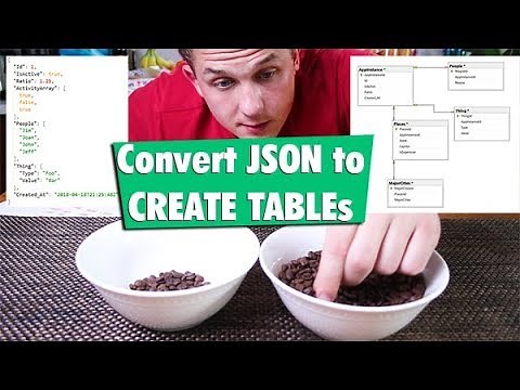 Convert JSON to CREATE TABLE Statements