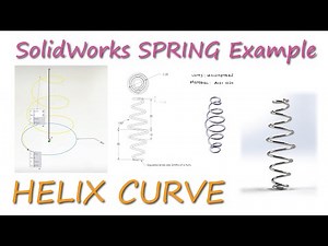 Helix Curve for SPRING example in SolidWorks in 2 Minutes!