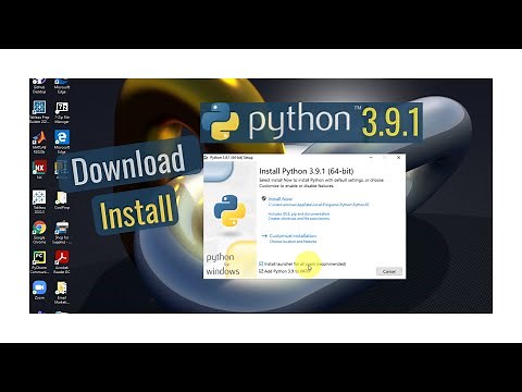 How to Download and Install Python 3.9.1 on windows 10 + run your first python program