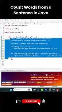 How to Count Words from Sentence in Java | Eclipse Practical for Beginners