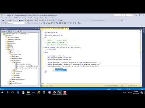 How to Create Insert Trigger Using SQL Server