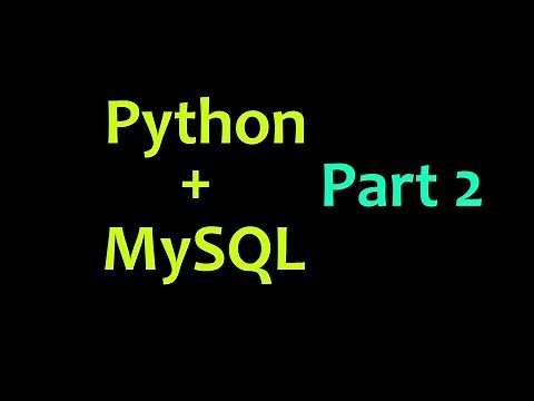 MySQL Database with Python Tutorial Part 2 - creating tables and inserting data