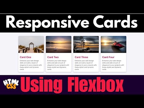 CSS Flexbox Responsive Cards | HTML CSS Card Design