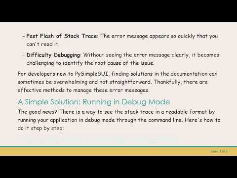 How to Print Stack Trace to Console When Using PySimpleGUI