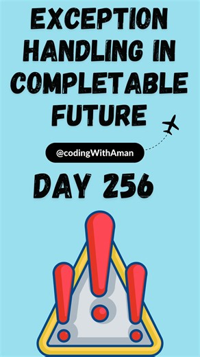 Aman Sahni | Exception handling in completable future. #springboot #programmer #coding #programming #java #codinglife #webdeveloper #fullstackdev... | Instagram