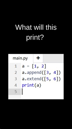 Python append() vs extend()😵 Interview Question | Tricky List Output #shorts #muskernel #techshorts