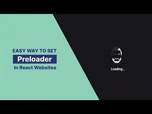 How To Make Website Preloader Using ReactJs | Page Loading, Website Loading Animation | #react #css
