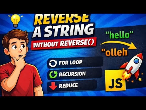 Reverse a String in JavaScript Without Using reverse()! 🚀