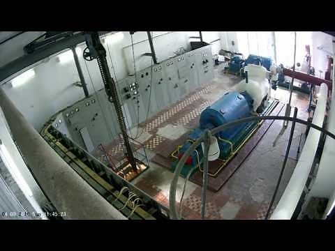 The explosion of a steam turbine