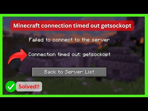 Minecraft: getsockopt Error (Quick fix)