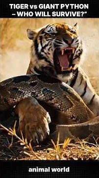 TIGER vs GIANT PYTHON – WHO WILL SURVIVE?" #tiger #python