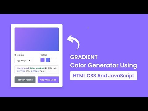 Build A Gradient Color Generator in HTML CSS & JavaScript | Gradient Generator in JavaScript