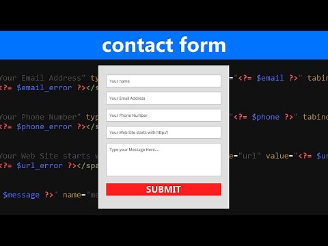 HTML/PHP Contact Form Tutorial with Validation and Email Submit