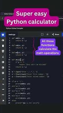 Python Calculator in Minutes | Python Calculator Tutorial for Beginners|Easy Calculator using python