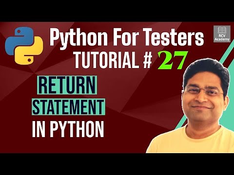 Python for Testers #27 - Return Statement in Python
