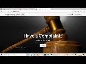 Crime Management System DBMS/WT Mini Project With Source Code