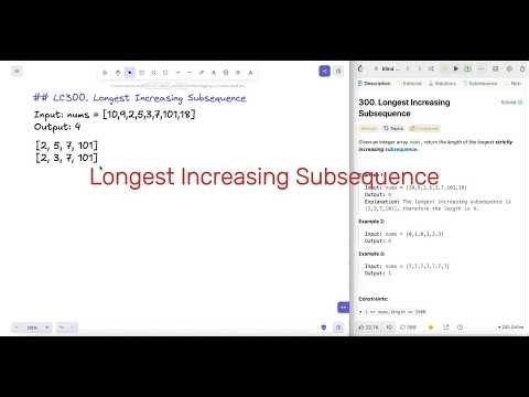 Longest Increasing Subsequence - Dynamic Programming - Leetcode 300 - Python