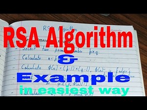 RSA algorithm|RSA algorithm example|rsa algorithm in cryptography and network security|RSA example