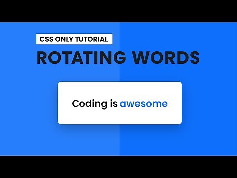 CSS Rotating Words | CSS Text Animation
