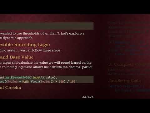 How to Round Numbers at Different Thresholds Using JavaScript