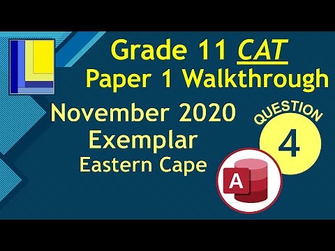 Computer Applications Technology Grade 11 Paper 1 November 2020 Q4 - Database