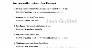 Java Naming Conventions - Best Practices